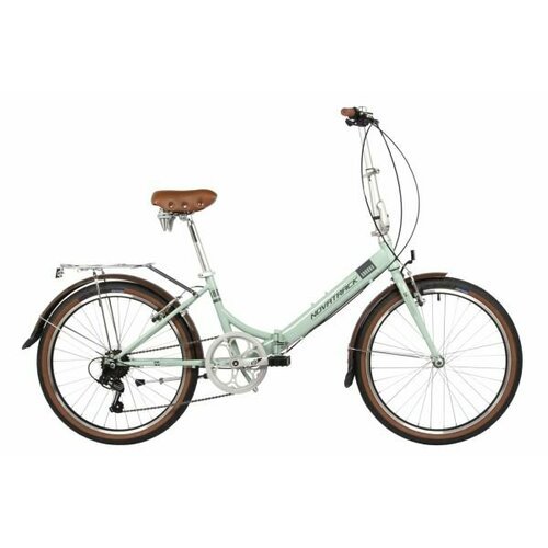 Купить Велосипед NOVATRACK 24" складной, AURORA, светло-бирюзовый, Shimano 6 speed, TY2...