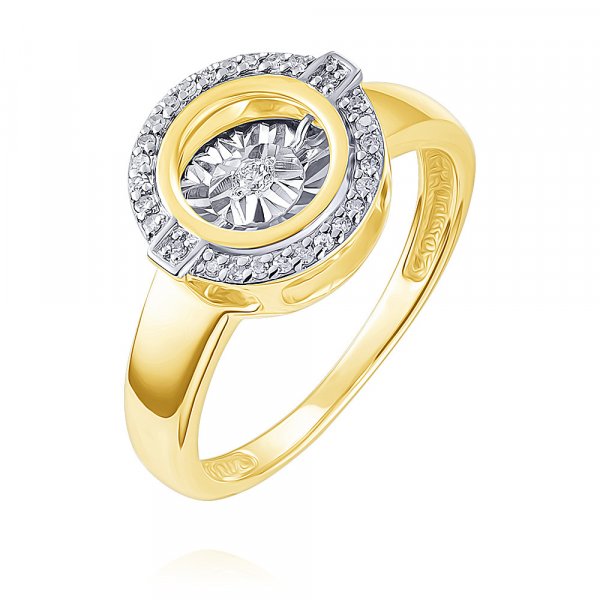 Купить Кольцо
Кольцо с «Танцующим» бриллиантом из желтого золота 585 пробы Кольцо украш...