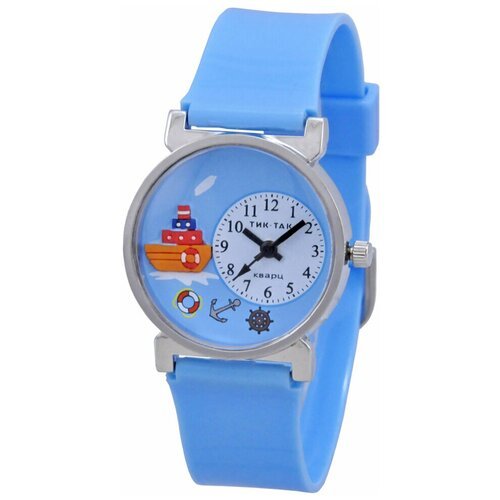 Купить Наручные часы Тик-Так, голубой, мультиколор
<p>Детские наручные часы Тик-Так Н10...