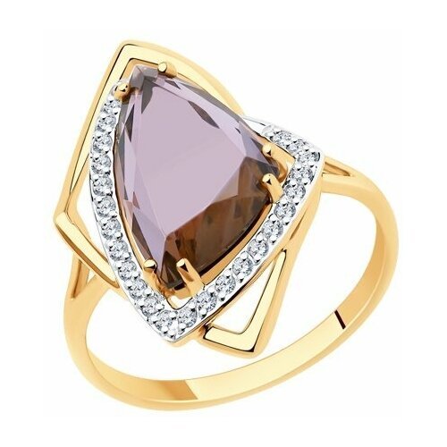 Купить Кольцо Diamant online, золото, 585 проба, фианит, султанит, размер 18
<p>В нашем...