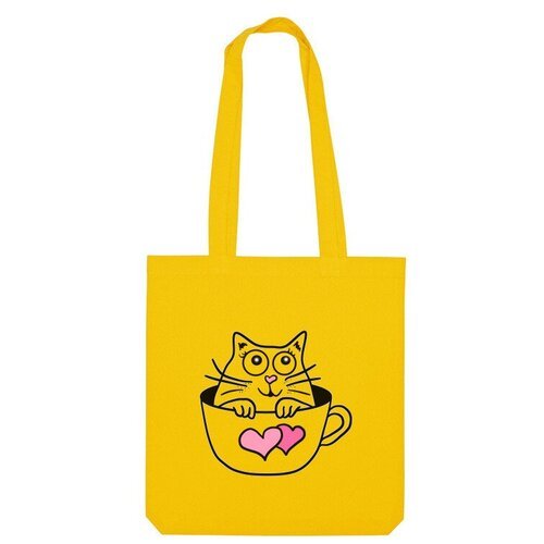 Купить Сумка Us Basic, желтый
Название принта: Котик в чашке. Автор принта: Tri V. Сумк...