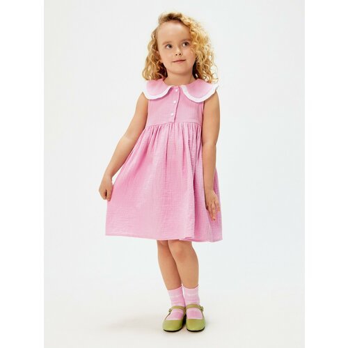 Купить Платье Acoola, размер 128, розовый
Платье для девочки с отложным воротником, вып...