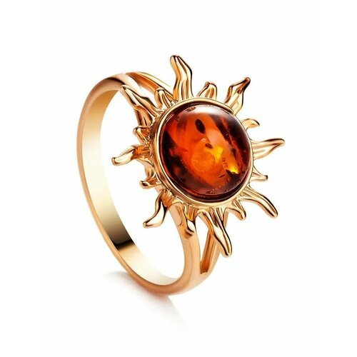 Купить Кольцо, янтарь, безразмерное, золотой, коричневый
Красивое кольцо «Гелиос» из на...