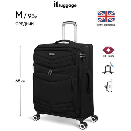 Купить Чемодан IT Luggage, 93 л, размер M, черный
Легкий, стильный и прочный чемодан из...