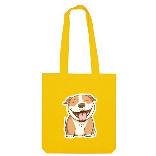 Купить Сумка Us Basic, желтый
Название принта: Счастливый щенок, питбуль, pitbull. Авто...