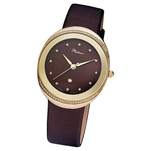 Купить Наручные часы Platinor, золото, фианит, коричневый
Овальный корпус модель Галате...