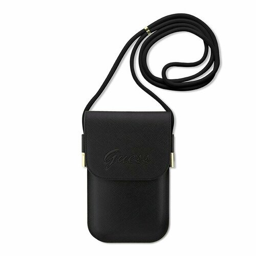 Купить Guess для смартфонов сумка Wallet Phone Bag Saffiano Script logo with Cord Black...