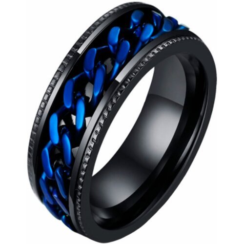 Купить Кольцо DG Jewelry, размер 19.5
Стильное стальное кольцо с черным и синим IP покр...