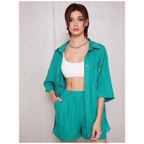 Купить Костюм FEELZ , размер M-L , зеленый
Стильный костюм женский легкий оверсайз. При...