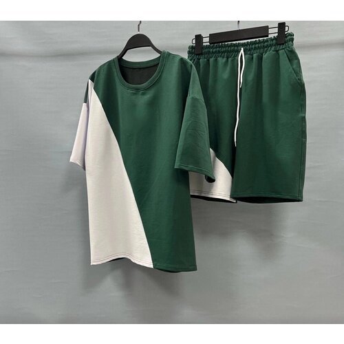Купить Костюм , размер 52, зеленый, белый
Мужской спортивный костюм двойка состоит из к...