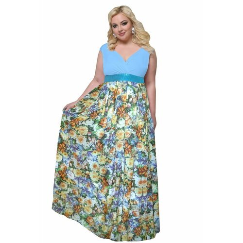 Купить Сарафан DIVA-PLUS, размер 52, голубой
Романтичное платье с длинной юбкой в пол и...