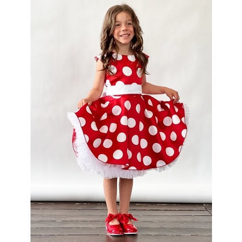 Купить Платье Бушон, размер 140-146, красный, белый
Платье для девочки нарядное бушон S...