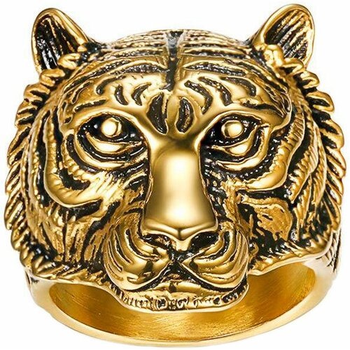 Купить Кольцо DG Jewelry
Мужской стальной перстень в виде головы тигра с IP покрытием ц...