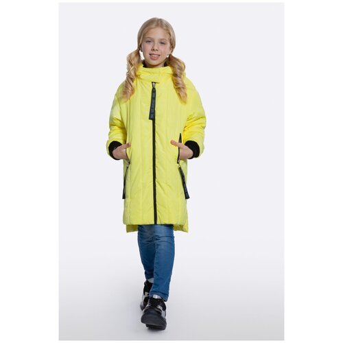 Купить Пальто Шалуны, размер 34, 128, желтый
Демисезонное стеганное пальто для девочки....