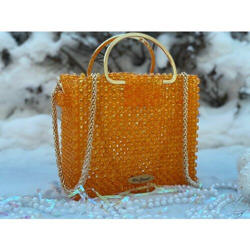 Купить Сумка , оранжевый
Трендовая сумочка ручной работы из хрустальных граненых бусин...