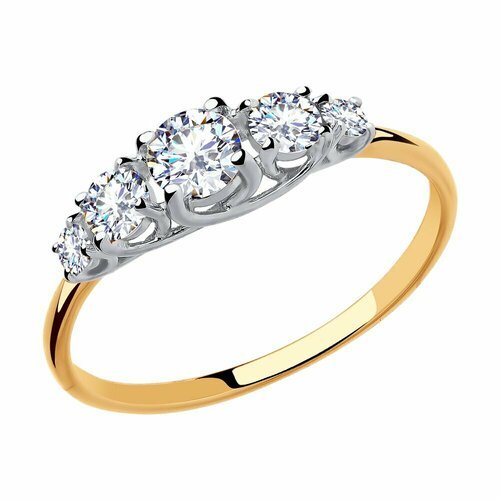 Купить Кольцо Diamant, красное золото, 375 проба, фианит, размер 17
Кольцо из золота с...