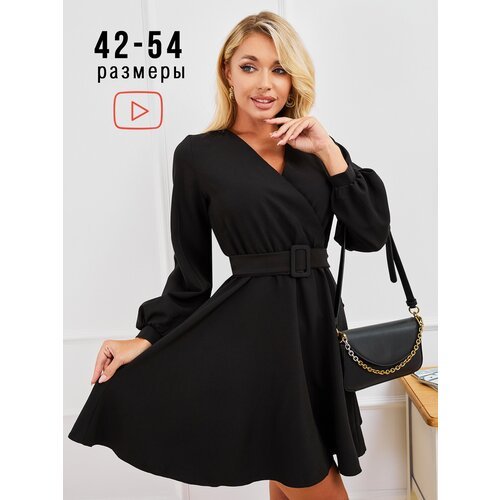 Купить Платье размер 46, черный
Черное базовое женское платье на запах из новой коллекц...