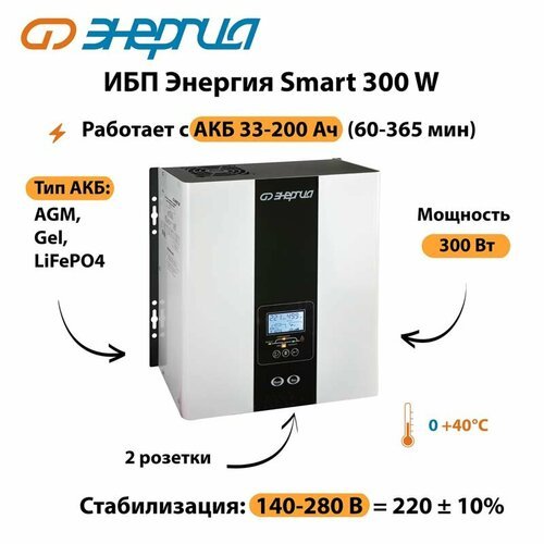 Купить ИБП Энергия Smart 300W
ИБП Энергия Smart представляет собой высококачественное,...
