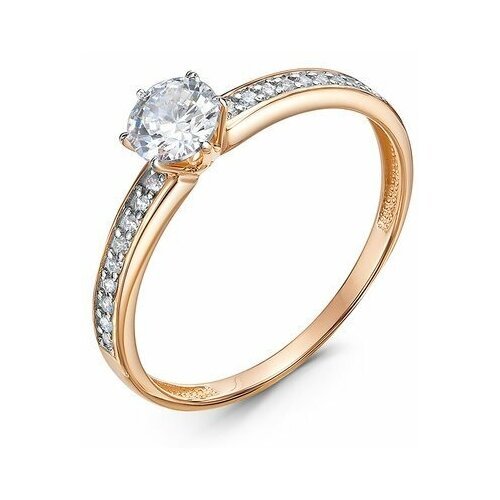 Купить Кольцо помолвочное Diamant online, золото, 585 проба, фианит, размер 18.5
<p>В н...