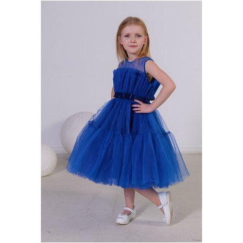 Купить Платье Светланка, размер 32 (128-134), синий
Великолепное нарядное платье для де...