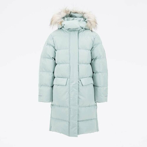 Купить Пуховик КОТОФЕЙ, размер 134, зеленый
Зимнее пальто с капюшоном имеет приталенный...