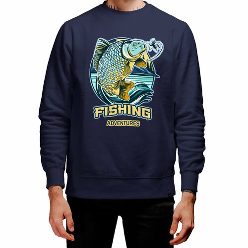 Купить Свитшот ROLY, размер S, синий
Название принта: Приключения на рыбалке. Автор при...