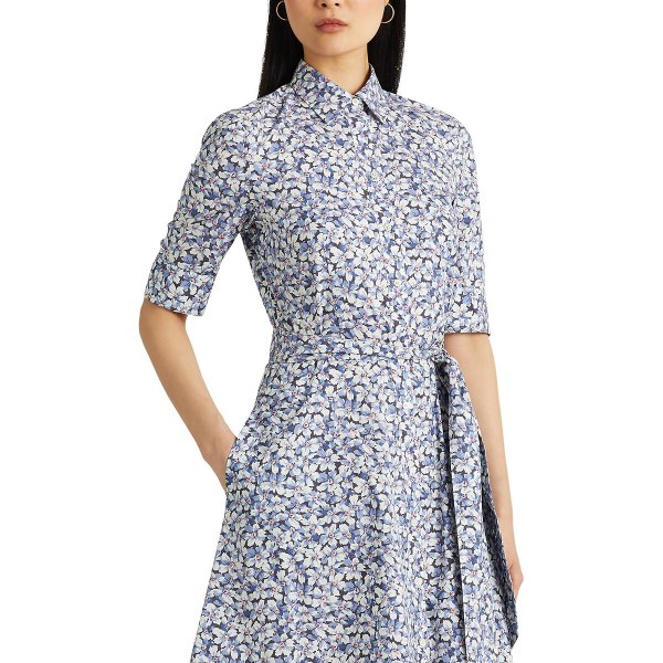 Купить Платье-блузка с принтом и короткими рукавами 42 синий
Расклешенное платье с прин...