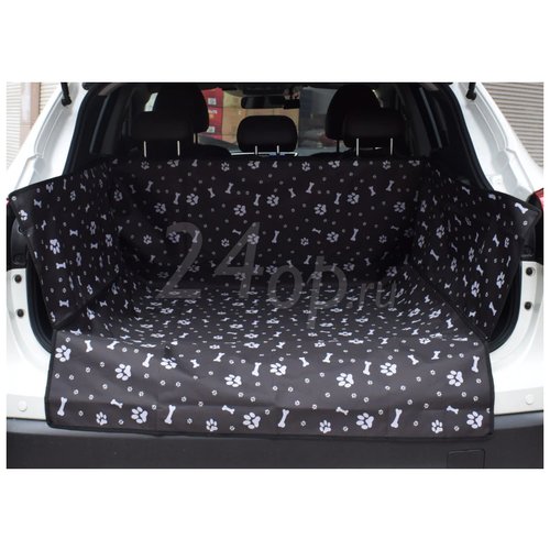 Купить Автогамак для перевозки собак в багажнике (155x104x33) черный с лапками
Автогама...