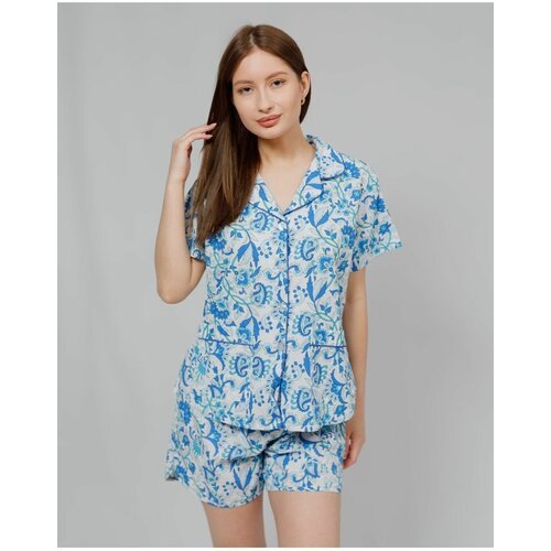 Купить Пижама NUAGE.MOSCOW, размер XL, голубой
Предлагаем вам купить пижаму женскую с ш...