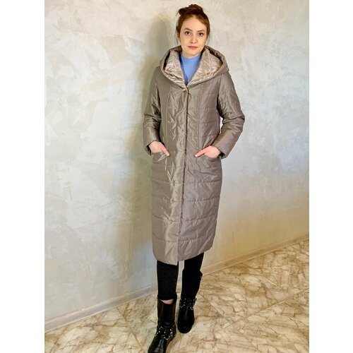Купить Парка , размер 48, серый
Удлиненный женское стеганое пальто с капюшоном выполнен...