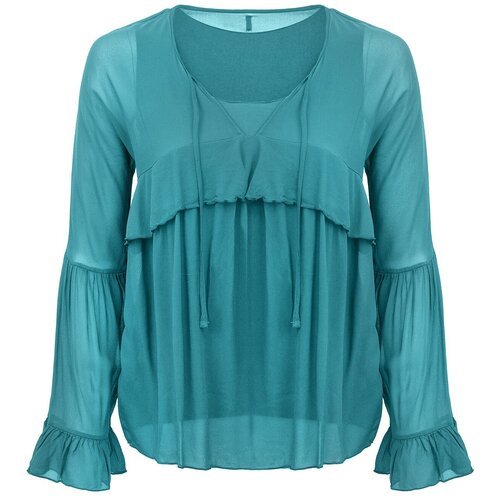 Купить Блуза Deha, размер L, зеленый
Романтичная полупрозрачная блуза из коллекции брен...