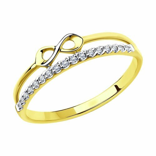 Купить Кольцо Diamant, желтое золото, 585 проба, фианит, размер 16.5, золото
Кольцо из...