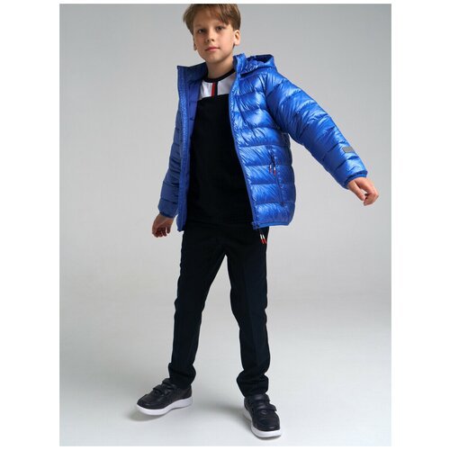 Купить Куртка playToday, размер 140, синий
Демисезонная куртка из ткани с ветро- и водо...