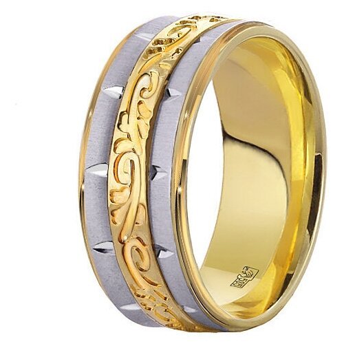 Купить Кольцо обручальное AZADE, комбинированное золото, 585 проба, родирование, размер...