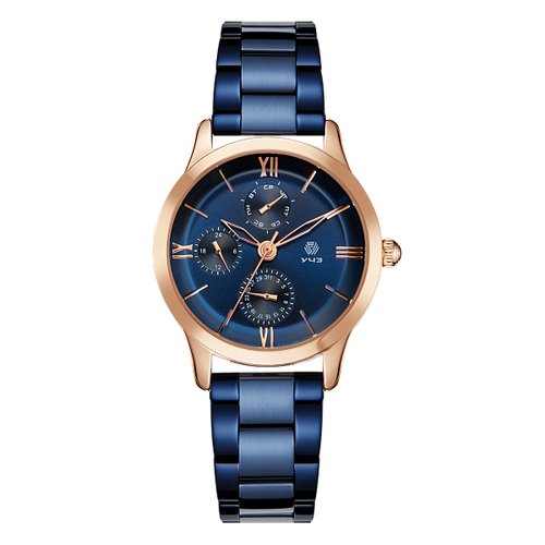 Купить Наручные часы УЧЗ 3038B-3, синий, золотой
Необычные многофункциональные женские...