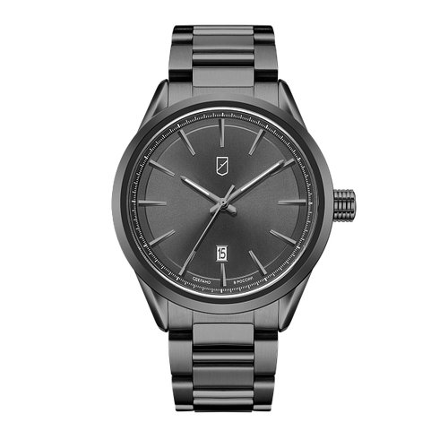 Купить Наручные часы УЧЗ 1524A26B4, черный, серый
Наручные кварцевые мужские часы с кал...