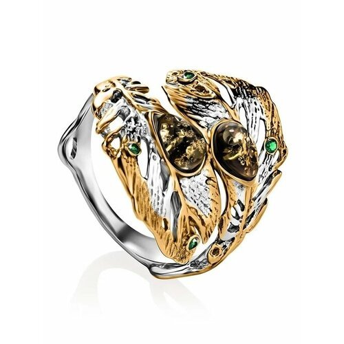 Купить Кольцо, янтарь, безразмерное
Яркий нарядный перстень из с пой, украшенный зелёны...