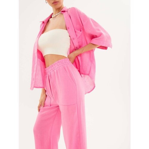 Купить Костюм FEELZ, размер L, розовый
Стильный брючный костюм женский легкий оверсайз....