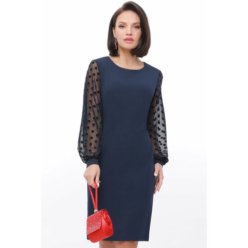 Купить Платье DStrend, размер 50, синий
Классическое платье-футляр превращается в торже...