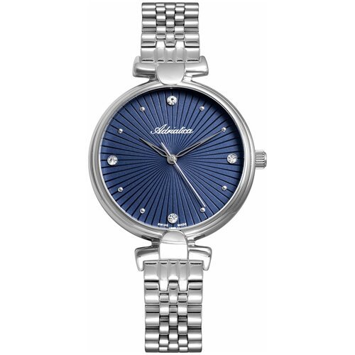 Купить Наручные часы Adriatica Essence, серебряный, синий
Кварцевые часы. Формат 12 час...