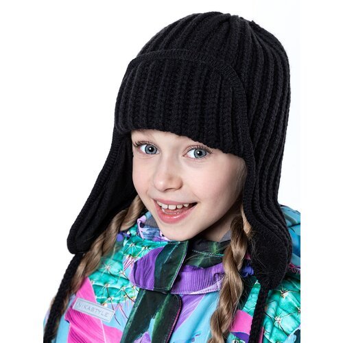 Купить Шапка NIKASTYLE, размер 54, черный
Двойная зимняя шапка-ушанка для девочки «Тепл...