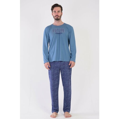 Купить Пижама , размер XL, голубой
Комплект с брюками представляет собой стильную и ком...