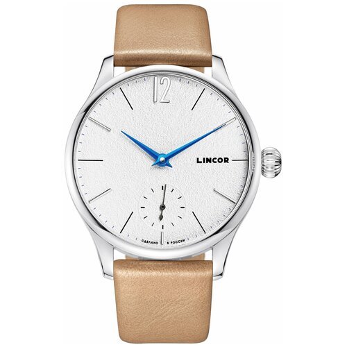 Купить Наручные часы LINCOR, серебряный, коричневый
Классический 44 миллиметровый корпу...