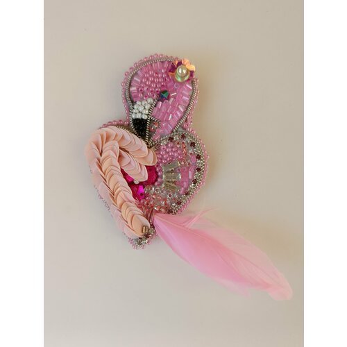 Купить Брошь, серебряный, розовый
<br>Шикарная брошь Фламинго, выполнена в очень нежных...