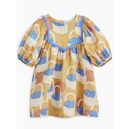 Купить Платье Happy Baby, размер 122-128, синий, оранжевый
Платье для девочки с коротки...