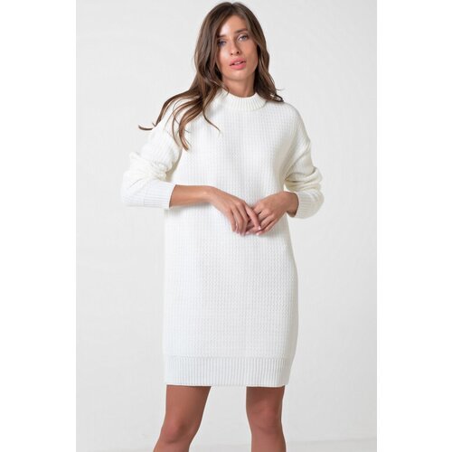 Купить Платье FLY, размер 40-42, белый
Вязаное платье свободного силуэта выполнено из п...