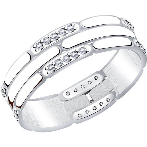 Купить Кольцо Diamant online, белое золото, 585 проба, фианит, размер 19
<p>В нашем инт...