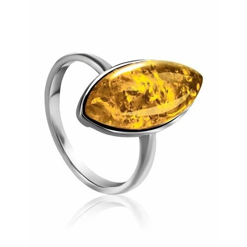 Купить Кольцо, янтарь, безразмерное, серебряный
Изящное кольцо с натуральным золотисто-...