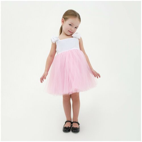 Купить Платье нарядное детское KAFTAN, р. 30 (98-104 см), белый/розовый 7503565
Цвет -...