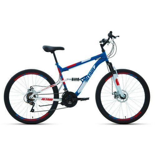 Купить Горный (MTB) велосипед ALTAIR MTB FS 26 2.0 Disc (2021) синий/красный 16" (требу...